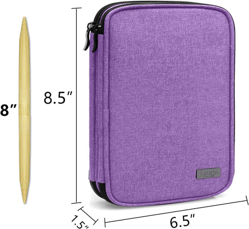 LUXJA Knitting Needles Case(up to 8 Inches), Travel Organizer Storage Bag for Circular Needles, 8 Inches Knitting Needles and Other Accessories(NO...