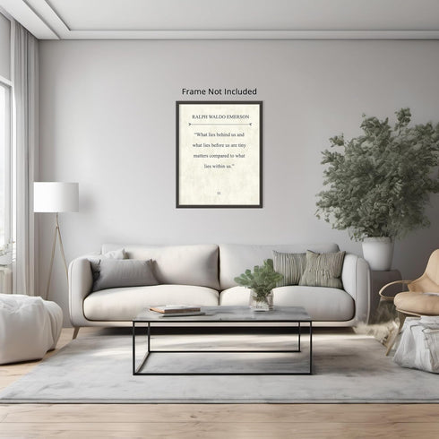Posterizer 1 pcs-Ralph Waldo Emerson quote- What Lies Behind-Quotes and Poems-Motivational & Inspirational Art-Gift for Teachers-Decor for Home & ...