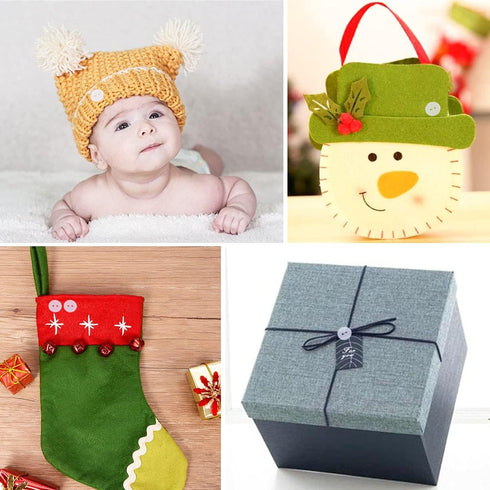 100 Pcs Buttons 2 Hole, Resin Clear Buttons for Sewing and DIY Craft (1/2 Inch)...