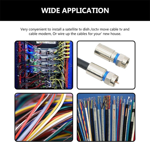 Coax Cable Crimper Kit Tool for RG6 RG59 Coaxial Compression Tool Fitting Wire Stripper with 20pcs F Compression Connectors...