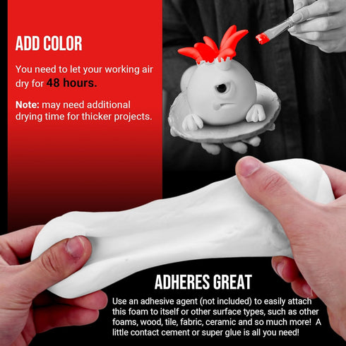 CALPALMY Air Dry Clay (300g Bag) - White Moldable Foam Clay for Cosplay - Airdry Soft Clay for Kids and Adults - Perfect Modeling Clay for Crafts,...