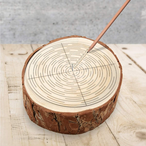 POWERTEC 10" Round Center Finder Tool Compass Acrylic for Irregular Shapes, Drawing Circles on Wood, Poster Board, Plastic, Measuring Tools for Wo...