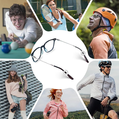 14 pairs Eyeglass Ear Grips Sleeve Holder-Eyeglasses Ear Hooks-Comfort Anti-Slip glasses ear grip-For Kids and Adults Sunglasses, Reading Glasses,...