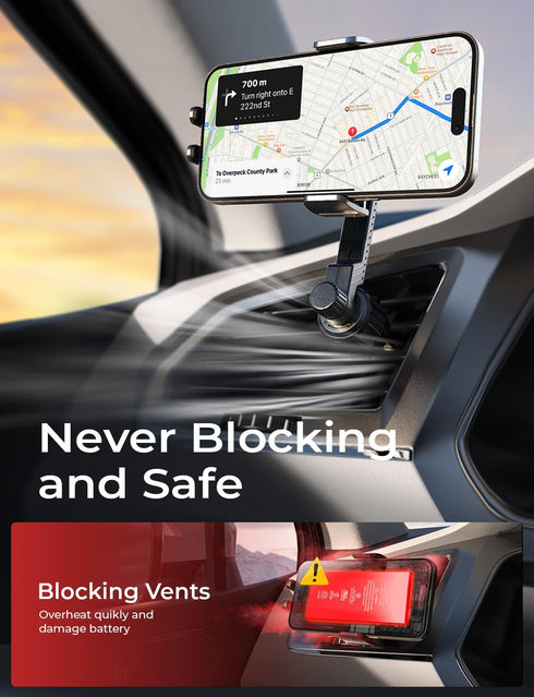 LISEN Car Phone Holder Vent, Phone Mount for Car Vent Universal Phone Holders for Your Car Hands Free Air Vent Cell Phone Car Mount Fits All Phone...