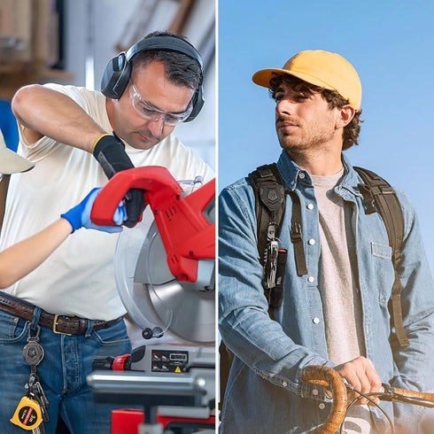 MNGARISTA Heavy Duty Retractable Keychain, Belt Clip Ver. & Carabiner Ver., 8 oz Retraction, 31.5" Steel Rope, Tactical ID Badge Reel with Key Cha...