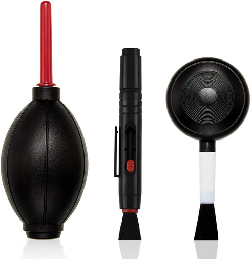 Camera Cleaning Kit with Camera Cleaning Pen Brush, Air Blaster Blower and Lens Brush Blower Brush Dust Cleaner for Lens, Camera, SLR, Telescope, ...