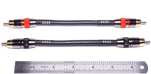 CESS-163-4i Low Noise 12 Gauge Premium RCA Audio Line Patch Cable (4 Inches)...