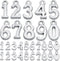 100pcs Antique Silver Arabic Numerals 0-9 Charms Digital Figures Number Pendant Charms Craft Supplies for DIY Necklace Bracelet Jewelry Making Acc...