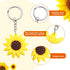 WILLBOND Sunflower Keychains Pendants Backpack Hanging Sunflower Button Key Ring for Summer Birthday Party Favor (36 Pieces)...