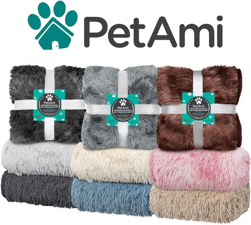 PetAmi Waterproof Dog Blanket for Small Medium Dogs, Calming Fleece Cat Blanket, Couch Protector Washable Sherpa Faux Fur Pet Throw for Puppy, Sof...
