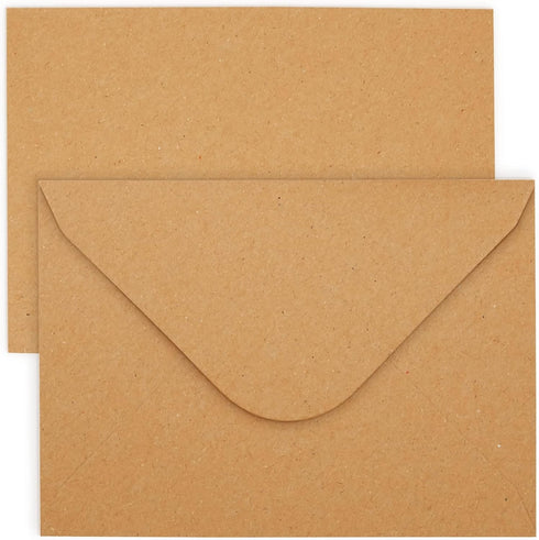 Juvale Kraft Paper Invitation Envelopes 4x6 for Special Occasions, Such As Wedding, Baby Shower, Thank You Cards, Special Occasions - A6 V Flap Br...