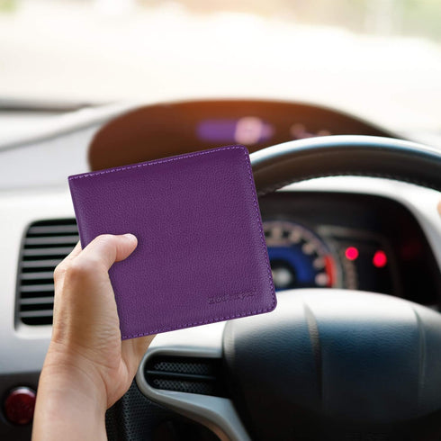 Wisdompro Small Car Registration and Insurance Documents Holder - Premium PU Leather Vehicle Glove Box Paperwork Wallet Case Organizer for ID, Dri...
