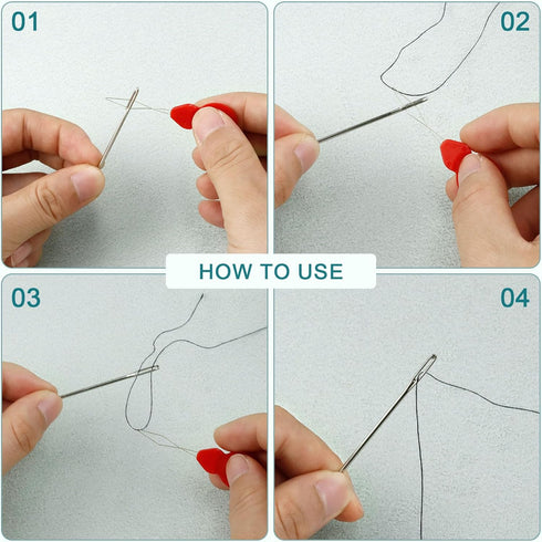 FIVEIZERO 80/40 PCS Large Eye Sewing Needles, 7 Sizes Sewing Sharp Needles, Leather Needle Embroidery Thread Needle, Stainless Steel Yarn Knitting...