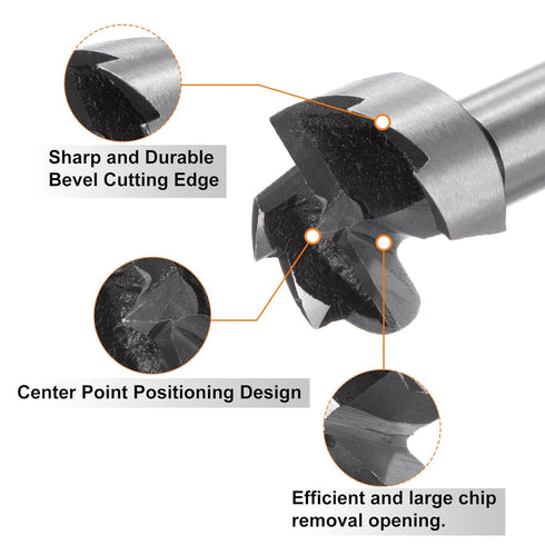 2pcs Forstner Drill Bit 25/32"(20mm) High-Speed Steel Multi-Tooth Forstner Bit with Round Shank for Hard Wood Soft Wood Plywood Plastic Drilling H...