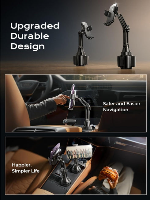LISEN Cup Holder Phone Holder for Car Mount, 2024 New Car Cup Phone Holders for Your Car Adjustable Cell Phone Holder Car Accessories Trucks Golf ...