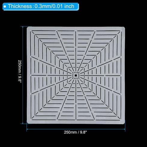 PATIKIL 16 Segment Mandala Stencil, Mandala Stencils Reusable Mandala Template Painting Tool for Drawing on Wood Fabric Glass Wall, White...