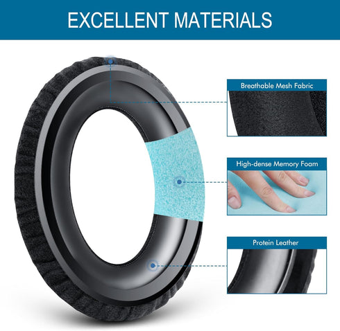 Earpads for Sennheiser HD598/HD598 CS/HD598 SE/HD598 SR/HD518/HD558 Headphones, Velour Ear Pads Cushions Replacement for HD595/HD599/HD569/HD579/H...