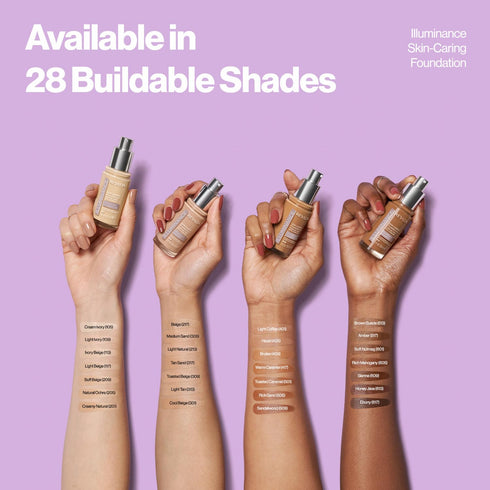 Revlon Illuminance Skin-Caring Liquid Foundation, Hyaluronic Acid, Hydrating and Nourishing Formula with Medium Coverage, 117 Light Beige (Pack of...