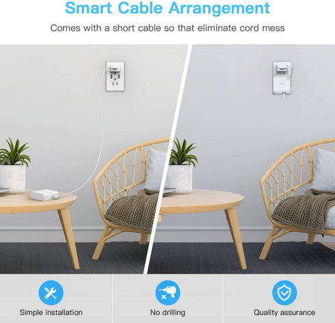HOLACA Outlet Wall Mount for Ring Smart Lighting Bridge,Easily Be Moved-Saving Space-No Messy Wires and Screws...