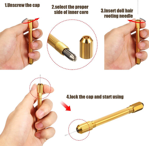 Doll Hair Rooting Holders Reroot Rehair Tools for Girls Doll Hair Making Tools Wig Tool Accessories Breed DIY Supplies(6)...