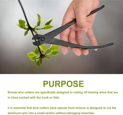 Bonsai Wire Cutter, Professional Grade Alloy Durable Wire Cutting Pliers with Comfort Grip for Trimming Training Wires, 210mm...