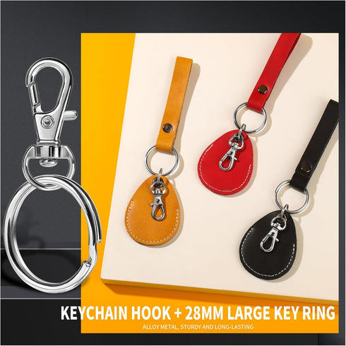 LEOBRO 145PCS Key Chain Rings and Keychain Clips for Keychains, Lobster Claw Clasps and Key Rings, Keychain Accessories, Bulk Lanyard Clips Keycha...