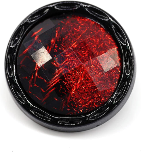 20 pcs Beveled Cut Glass Shiny Red Sewing Shank Buttons for Coats -25mm -1"...