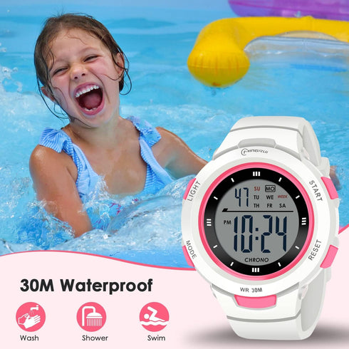 CakCity Kids Watches Digital Sport Watches for Girls Outdoor Waterproof Watches with Alarm Stopwatch Leisure Child Wrist Watch Ages 5-10...