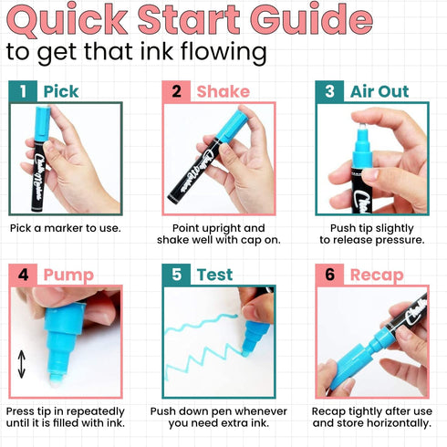 Chalkola Liquid Chalk Markers (8 Pack, 1mm Extra Fine Tip) for Chalkboard Signs, Blackboard, Window, Labels, Bistro, Glass, Car - Washable Pastel ...