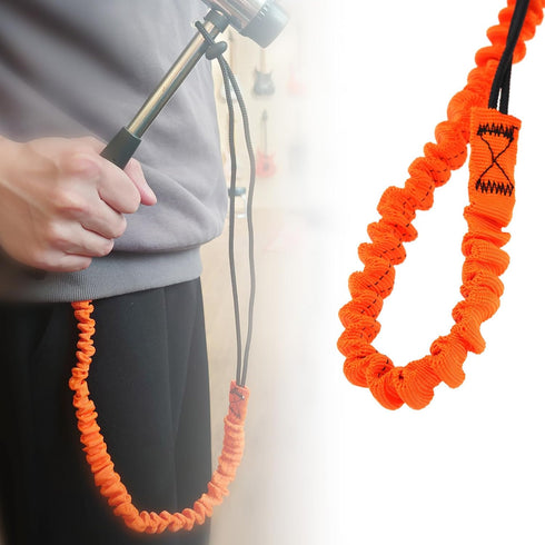 3pcs Tool Safety Rope Work-at-Height Hardware Tool Spanner Rope Retractable Elastic Rope With Carabiner and Adjustable Loop End Tool Fall Arrest S...