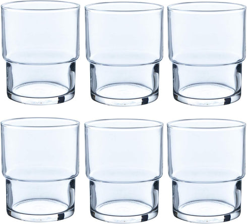 Toyo Sasaki Glass 00345HS Tumbler Glass, HS Stack Tumbler, 6.8 fl oz (200 ml), Set of 6, HS, Father's Day, Made in Japan, Dishwasher Safe, Cup, Tu...