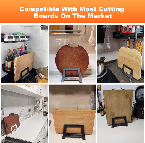 Cutting Board Holder, Cutting Board Rack Chopping Board Holder, Auto Width Adjustable Cutting Board Holder Stand for Countertop Counter Kitchen Ca...