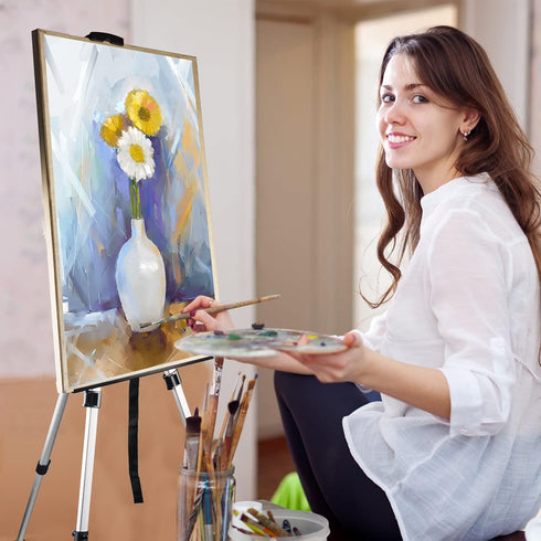 Portable Artist Easel Stand, Adjustable Easel for Painting Canvases Height from 17 to 66 Inch,Carry Bag for Table-Top/Floor Didplaying and Wedding...