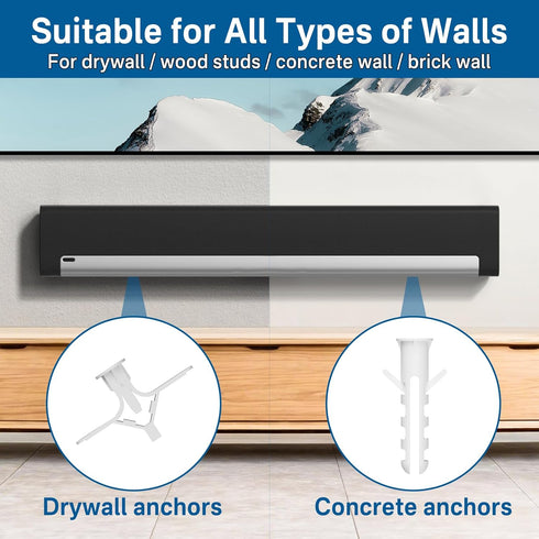 notiela Heavy-Duty Mount Bracket for Sonos Playbar Wall Mount Under TV Mounting Bracket for Sonos Playbar Mount - Simple and Easy to Install for S...