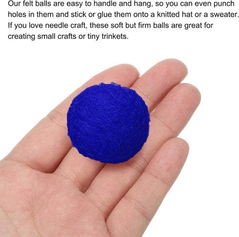 PATIKIL Wool Felt Balls Beads Wool Felting Pom 3cm 30mm Blue for Home Crafts Handcrafts Project DIY Pack of 20...
