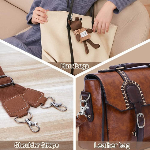 CooBigo 30pcs Metal Swivel Clasps Lanyard Snap Hook Lobster Claw Clasp Jewelry Findings Swivel Trigger Snap Hooks (Webbing size:1/2" (13.2mm))#FLQ...