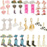12 Pairs Beaded Cowboy Earrings for Women Pendant Rhinestone Enamel Boot Hat Drop Dangle Earrings...