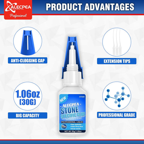 Stone Glue, 30g Marble Adhesive,for Restoration and Production of Marble, Granite, Artificial Stone and Tile Products...