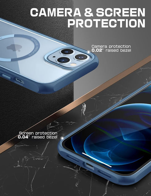 SUPCASE Unicorn Beetle Mag Series Case for iPhone 13 Pro (2021 Release) 6.1 Inch, Premium Hybrid Protective Clear Case Compatible with MagSafe (Az...