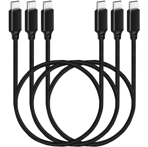 USB C to USB C Cable 2ft 3Pack, 240W USB C Cable Short PD USB 2.0 Fast Charging Cord Compatible for iPhone 15/15 Plus/15 Pro/15 Pro Max, Galaxy S2...