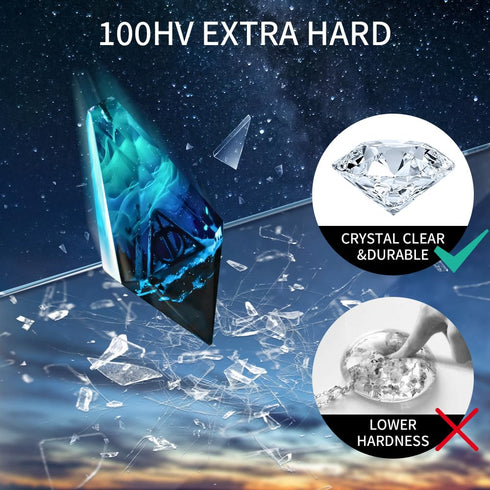 Crystal Clear Hard UV Resin Upgraded Formula Ultraviolet Fast Curing Resin for Jewelry Making Craft Decoration, Hard Transparent Glue Solar Cure S...