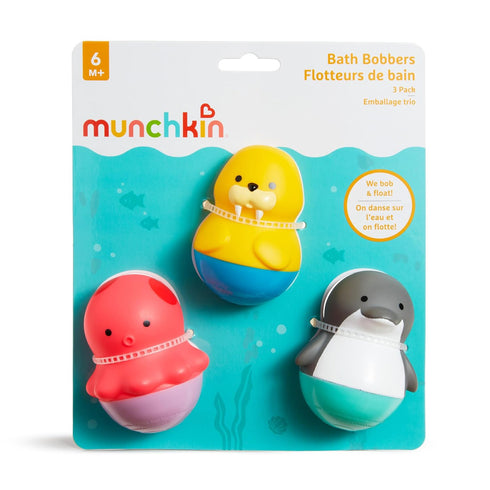 Munchkin® Bath Bobbers Mold Free Baby and Toddler Bath Toy, 6+ Months, Dolphin/Walrus/Octopus...