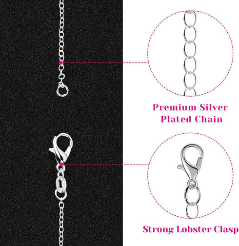 Necklace Chain Bulk for Jewelry Making, Cridoz 36 Pack Jewelry Chain Silver Plated Necklace Chains for Jewelry Making, 1.2 mm (24 Inches)...