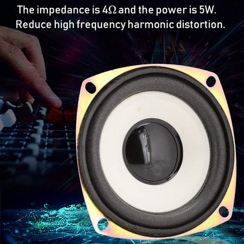 Full Range Speaker, 3 Inch 4ohm 5W Mini Full Frequency Audio Speaker Loudspeaker Home Stereo Woofer Loudspeaker for Multimedia Sound Box DIY....