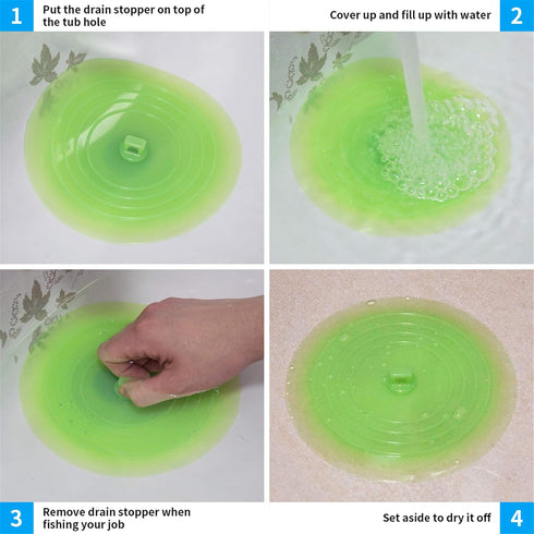 tifanso Silicone Tub Stopper Recyclable Bathtub Drain Stopper Upgraded Drain Plug Cover for Bathrooms and Laundries Kitchen Universal Use 6 inches...