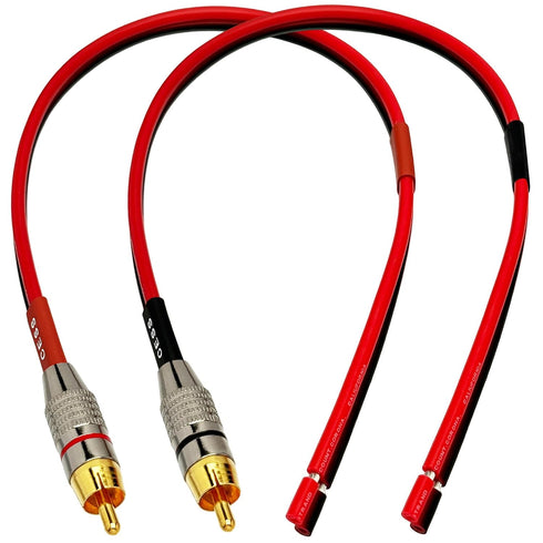 CESS-064-1f Speaker Cables to RCA Plugs Adapter, 2-Channel (1 Foot)...