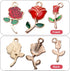 Aylifu 30pcs Enamel Rose Flower Charm Pendant for DIY Jewellery Necklace Bracelet Earring Crafts, 3 Styles...