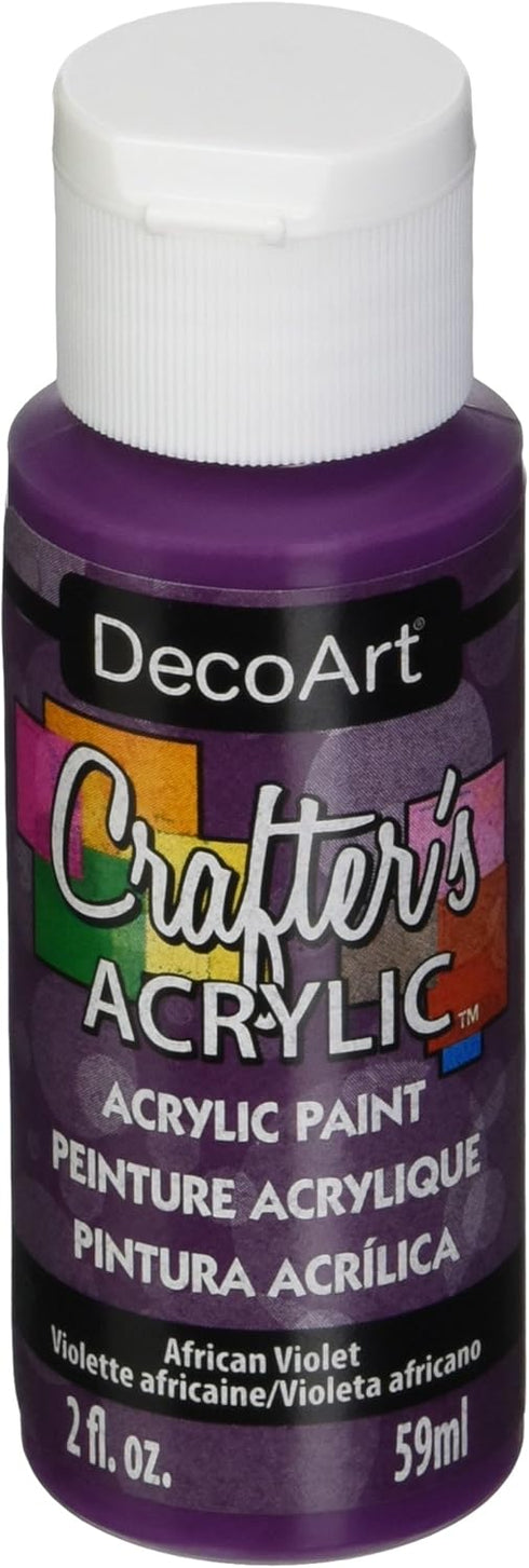 DecoArt DCA74-3 Crafter's Acrylic Paint, 2-Ounce, African Violet...