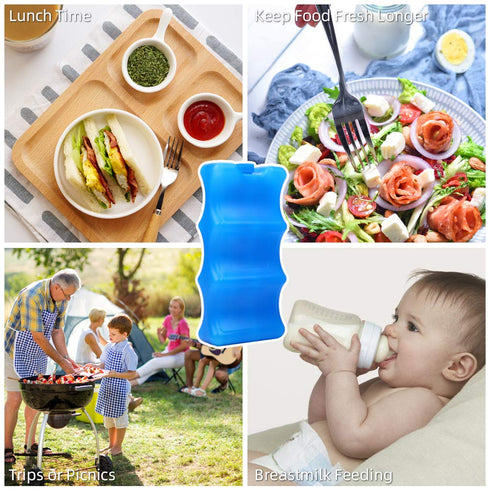 Breastmilk Ice Pack -Bottle Ice Packs for Breastfeeding Working Mom fit for Cans Bottles Breast Pump Bag Lunch Bags, 2pcs...