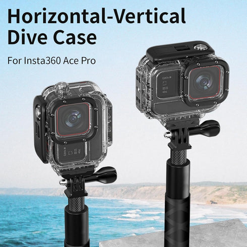 Waterproof Case Underwater Dive Case Protective Shell for Insta360 Ace Pro Action Camera 60M/197FT Diving Housing Cover Shell...